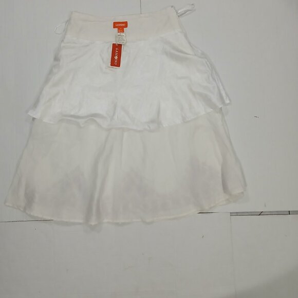 GASOLINO women's midi cream flared skirt size XL. - Picture 3 of 13